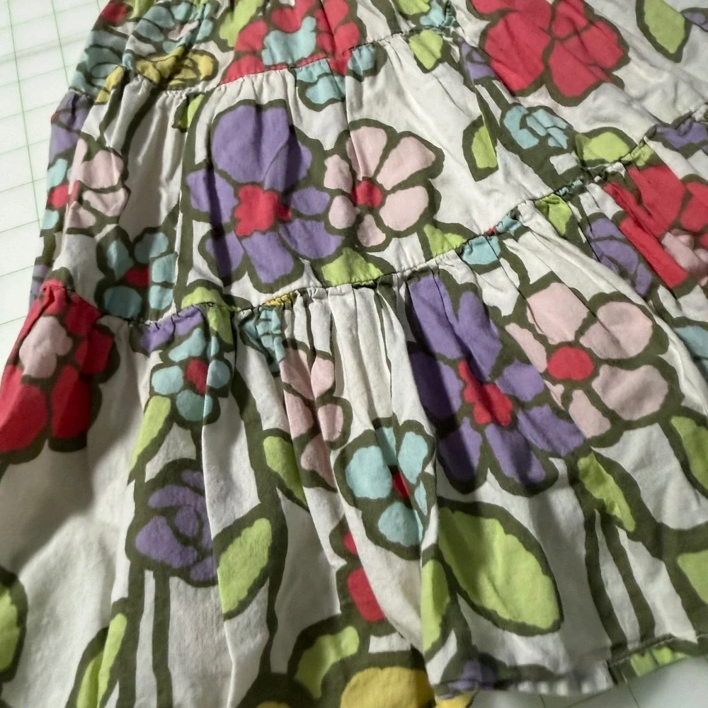 Y2K Old Navy Tiered Midi Floral Ruffle Girls 18-24 month Dress Sleeveless cotton